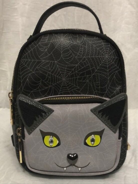 Betsey Johnson Cat Mini Backpack With Floral Lined Interior NWOT main image 12